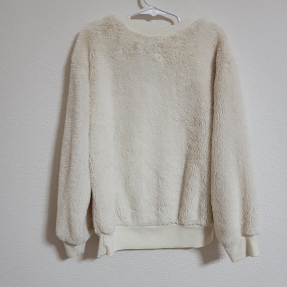 Miss Chievous Cozy Cream Sweater with Red Candy Cane Sequin Design - Picture 4 of 4